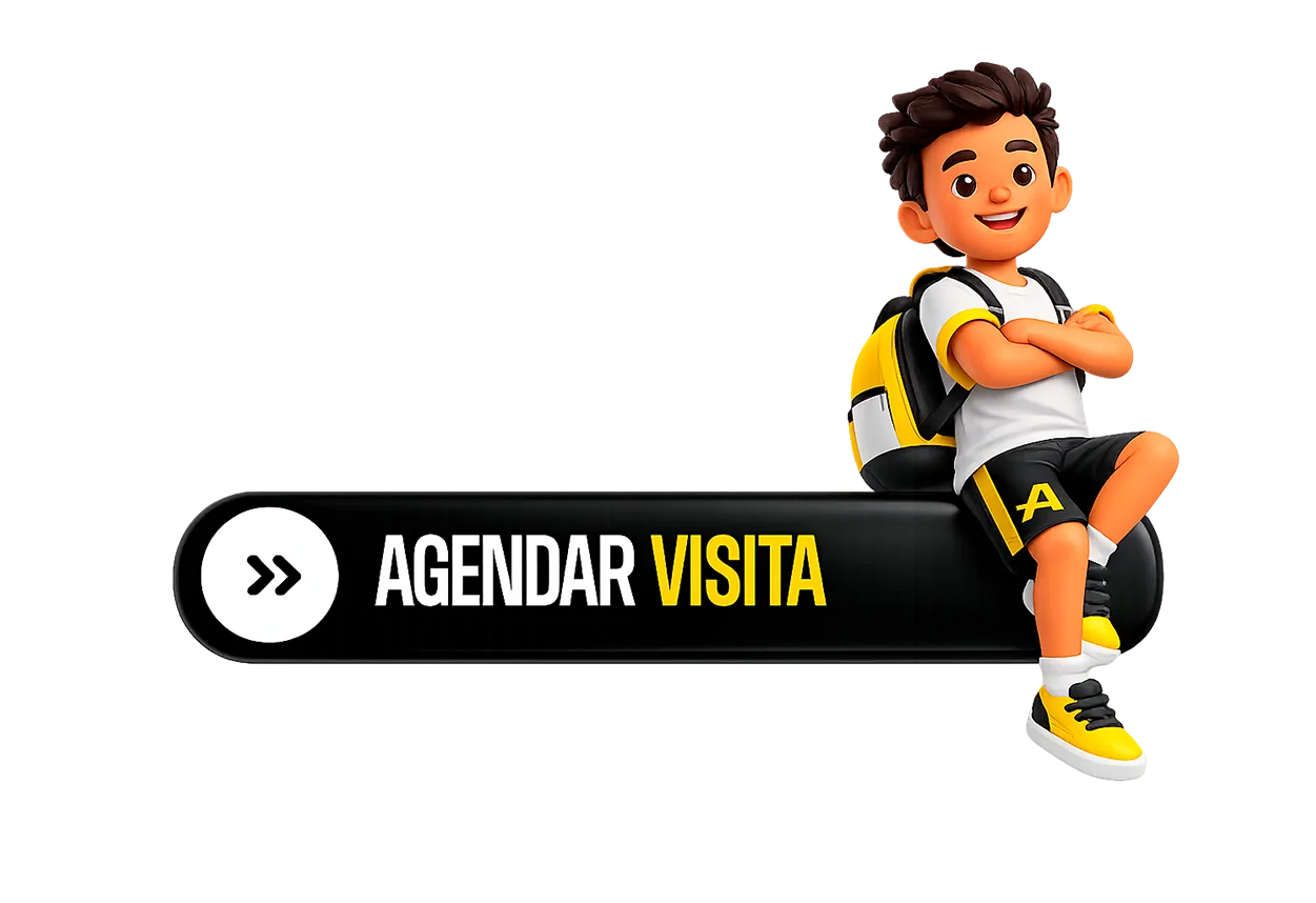 Agendar visita — mascote do Colégio Amadeus